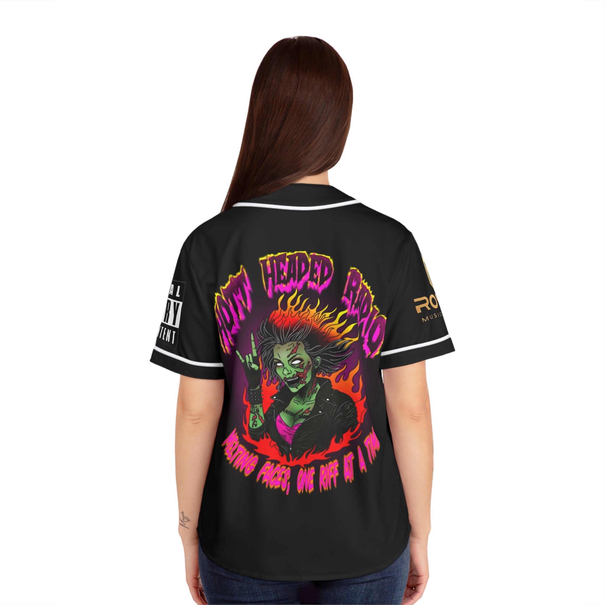 Hott Headed Radio/Royce Music Group (Station- Logo Women's Style Baseball Jersey)