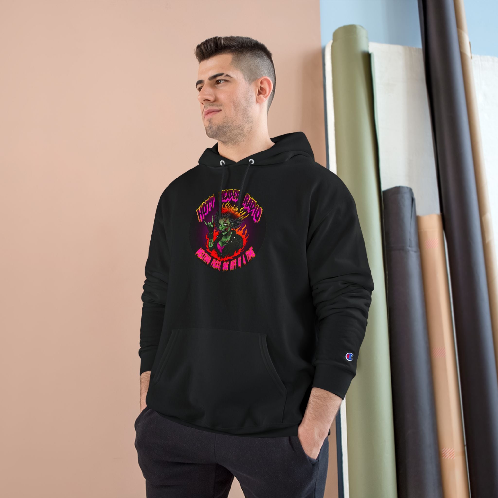 Hott Headed Radio/Royce Music Group (Station HHR Logo-Champion Hoodie)