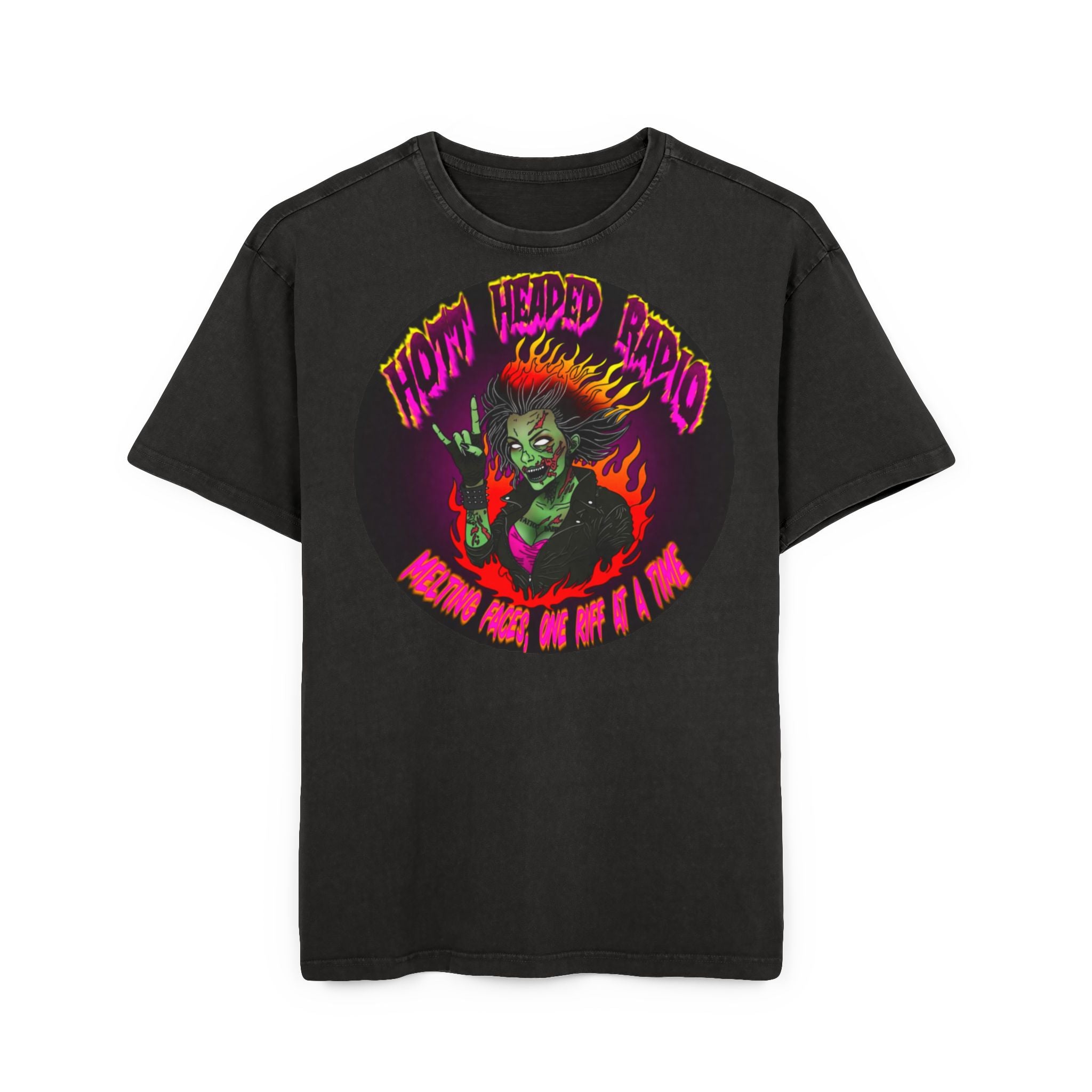 Hott Headed Radio - Men's Acid Washed Graphic Tee