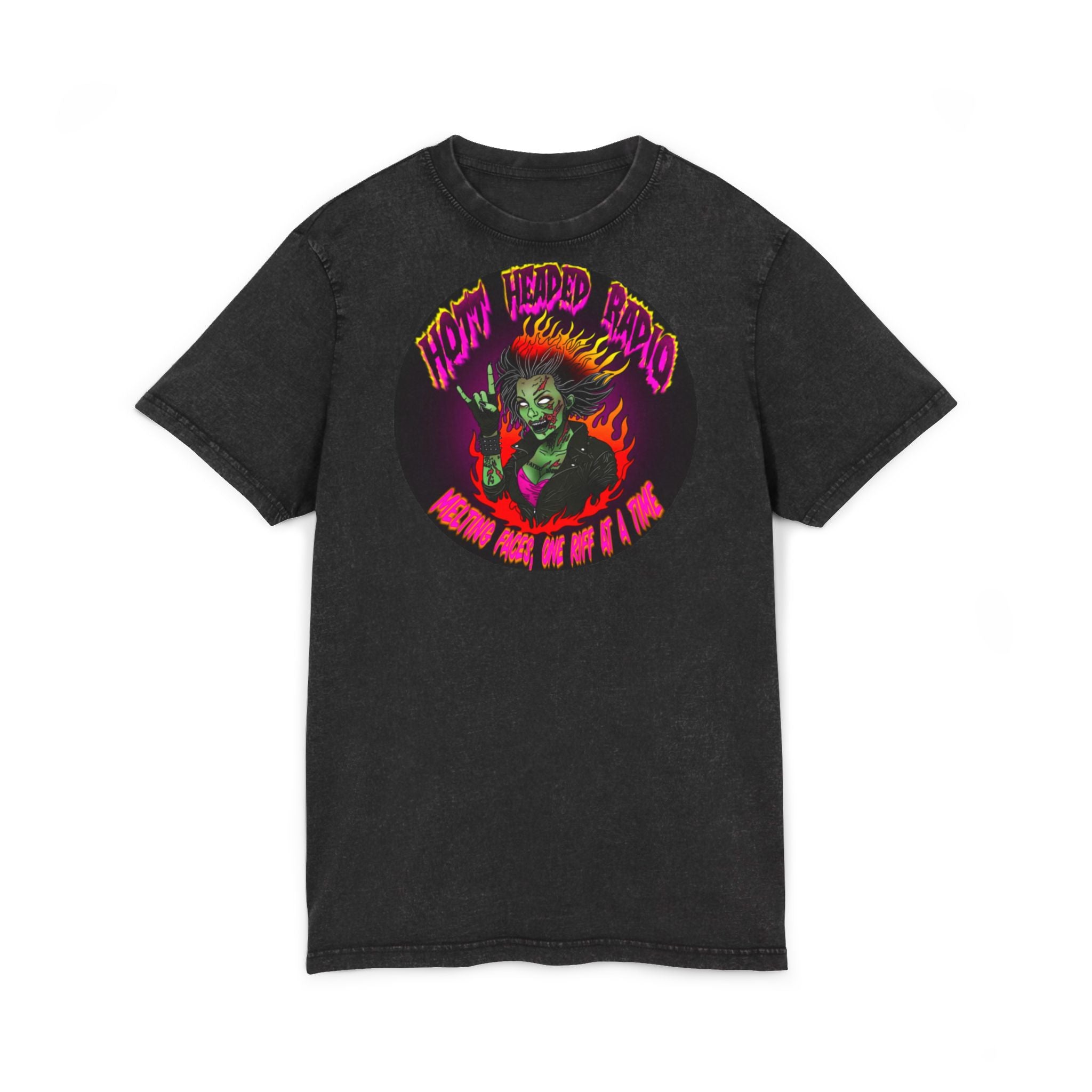 Hott Headed Radio (Station-HHR Logo Acid Washed Tee)