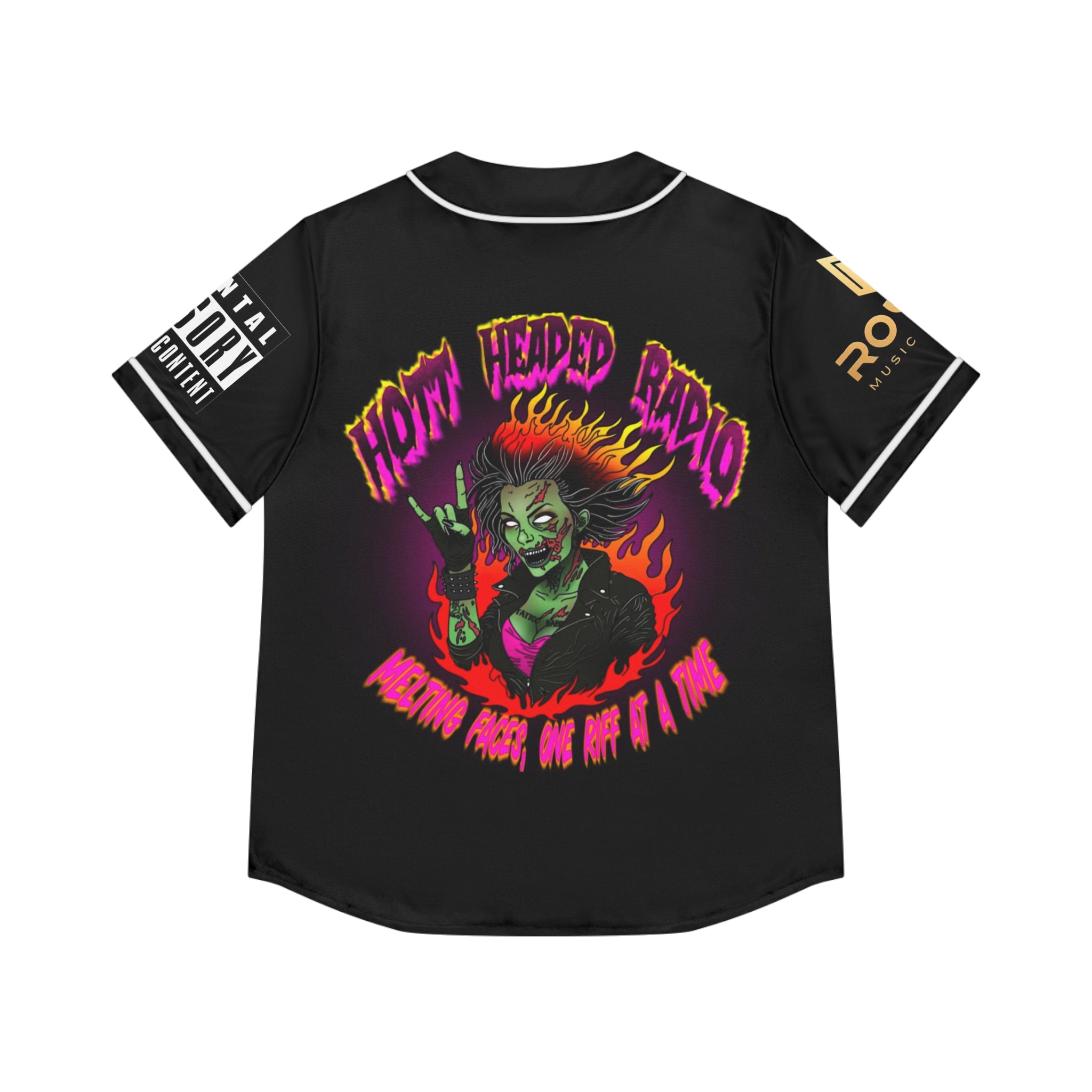 Hott Headed Radio/Royce Music Group (Station- Logo Women's Style Baseball Jersey)