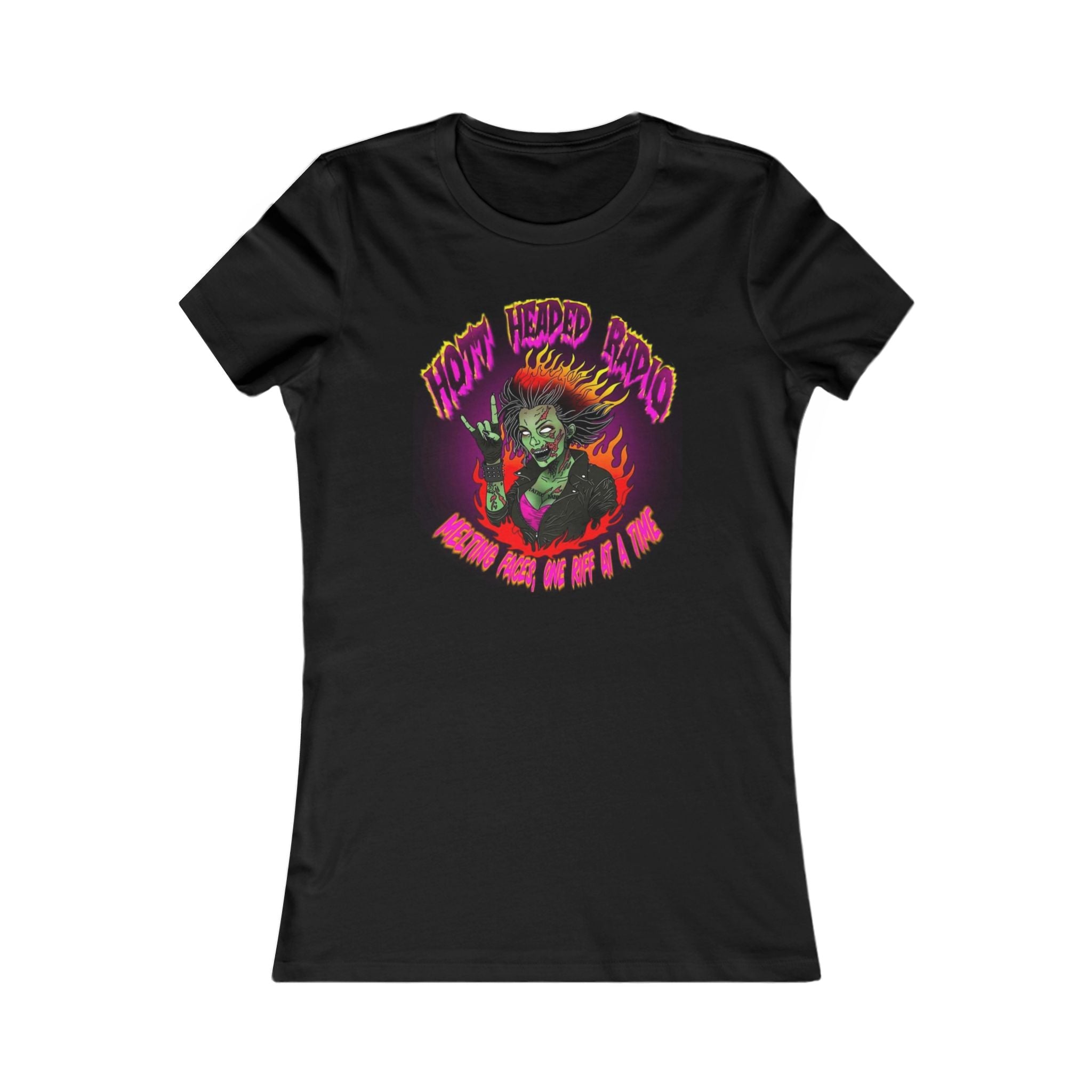 Hott Headed Radio Station Logo - (Zombie Girl/Womens Style Tee)