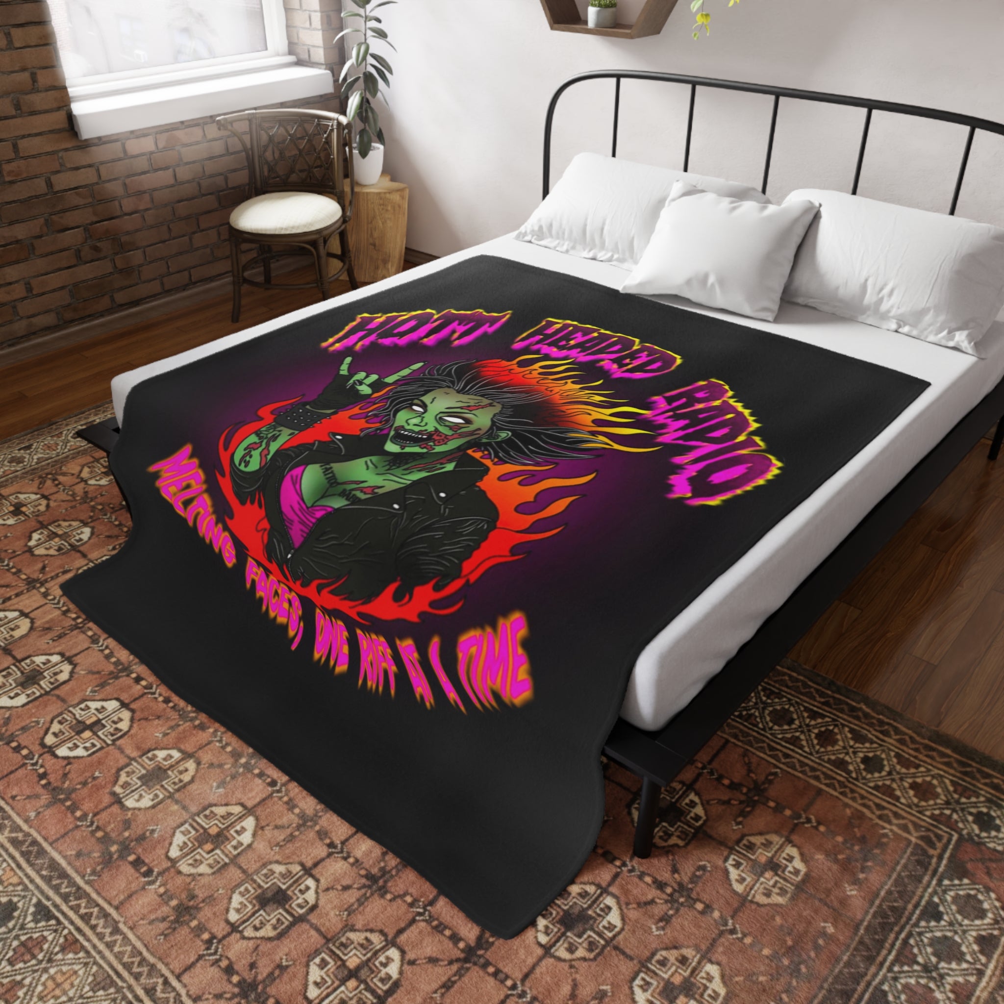 Hott Headed Radio (Station-HHR Logo Plush Fleece Blanket)