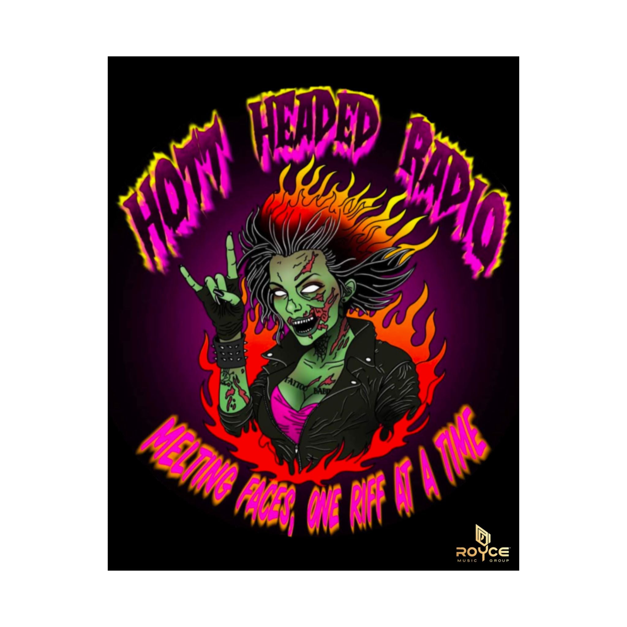 Hott Headed Radio/Royce Music Group (Station-HHR Logo Poster)
