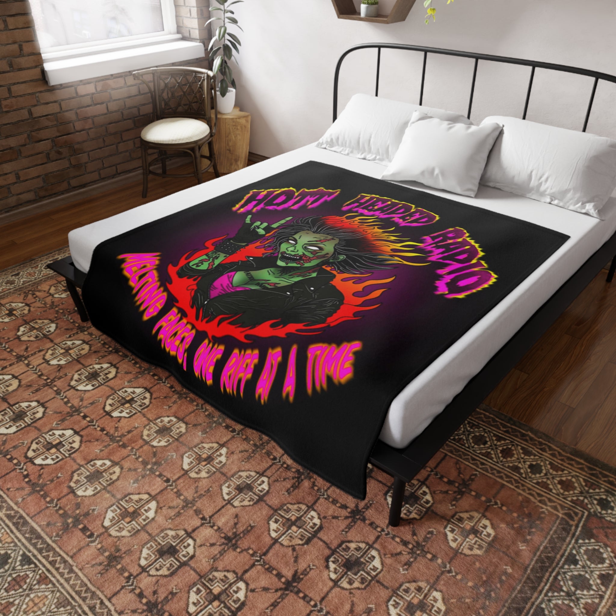 Hott Headed Radio (Station-HHR Logo Plush Fleece Blanket)