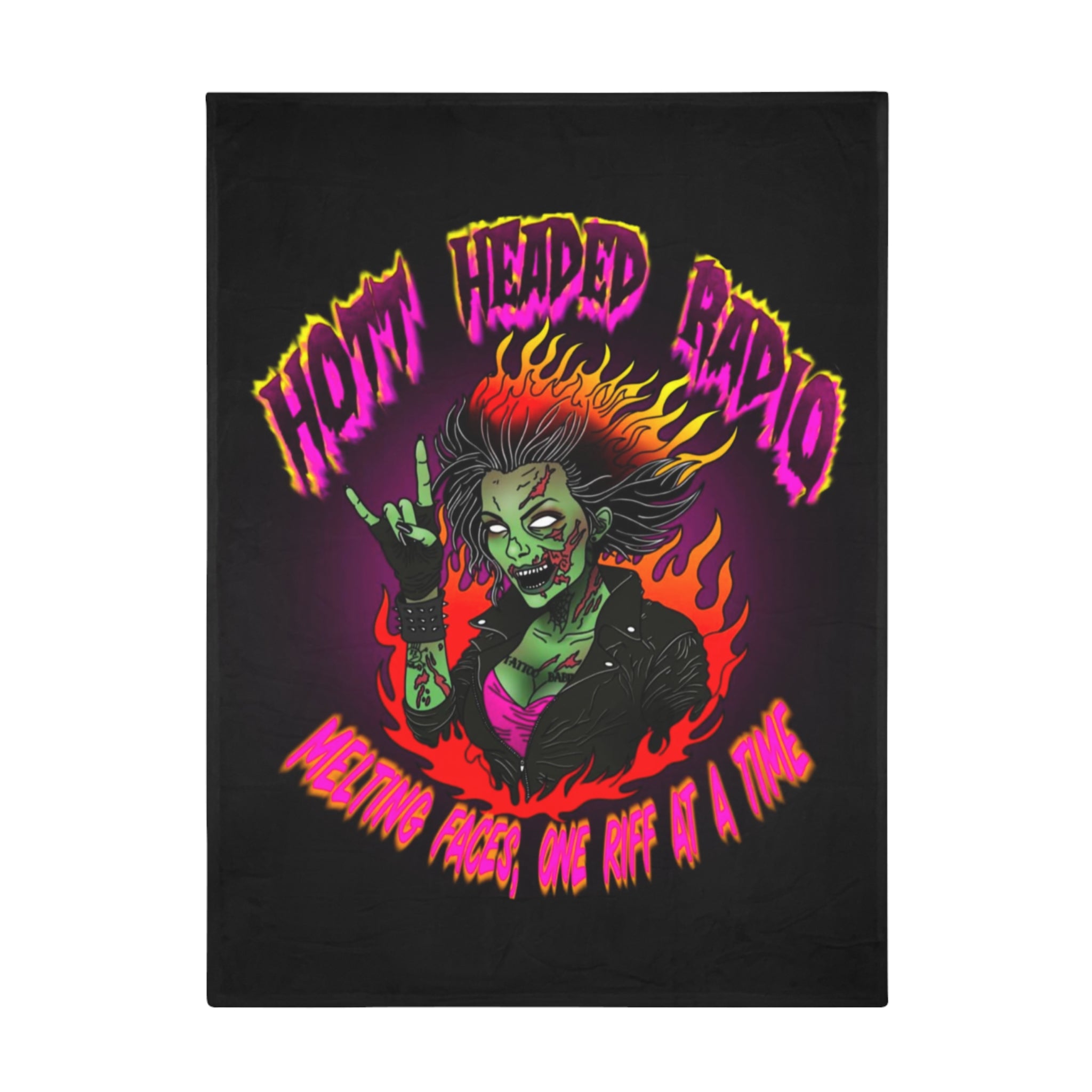 Hott Headed Radio (Station-HHR Logo Plush Fleece Blanket)