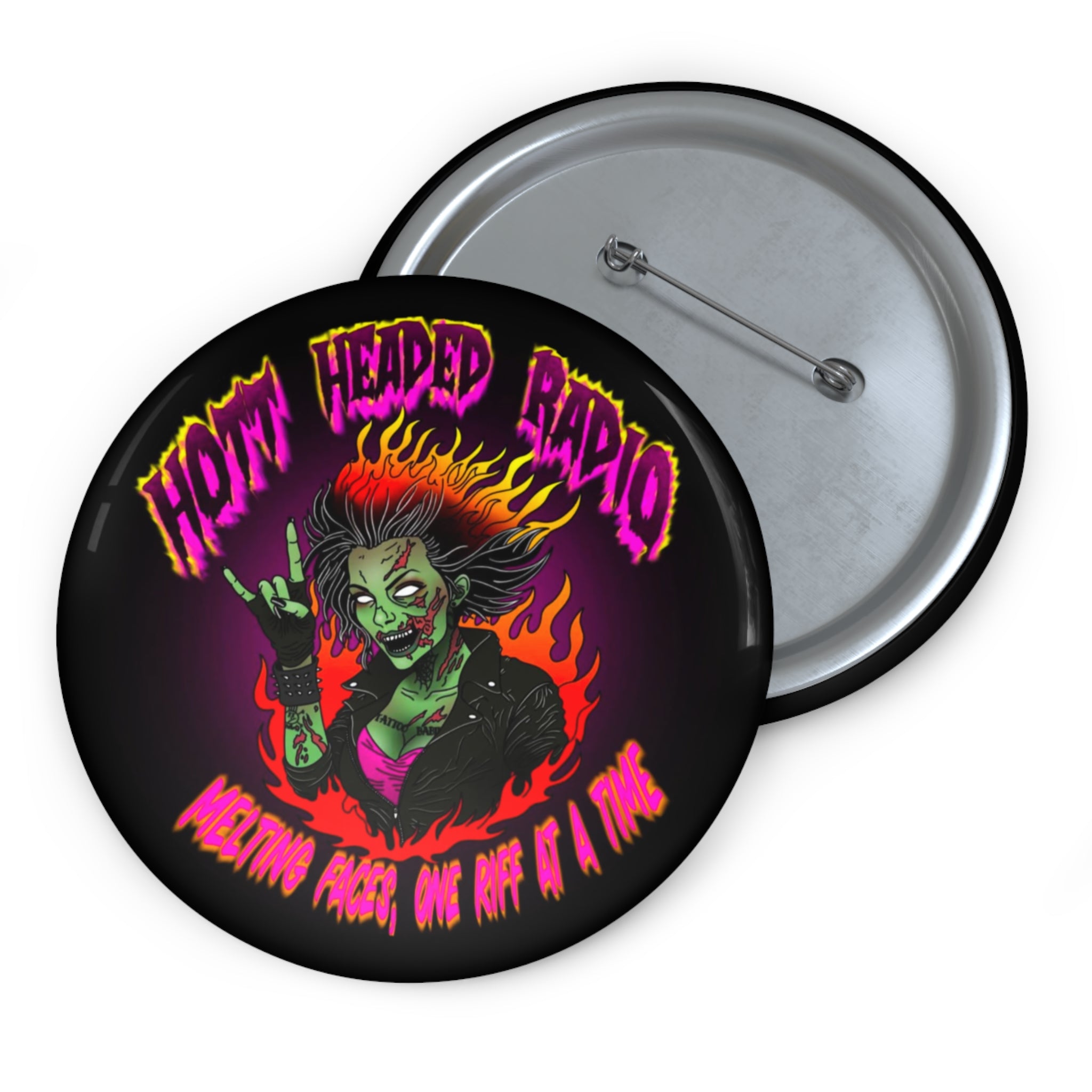 Hott Headed Radio (Station-HHR Logo Pin Button)