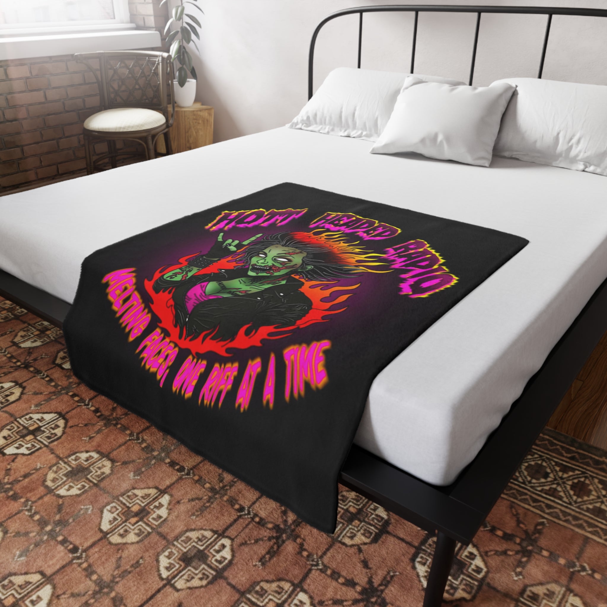 Hott Headed Radio (Station-HHR Logo Plush Fleece Blanket)
