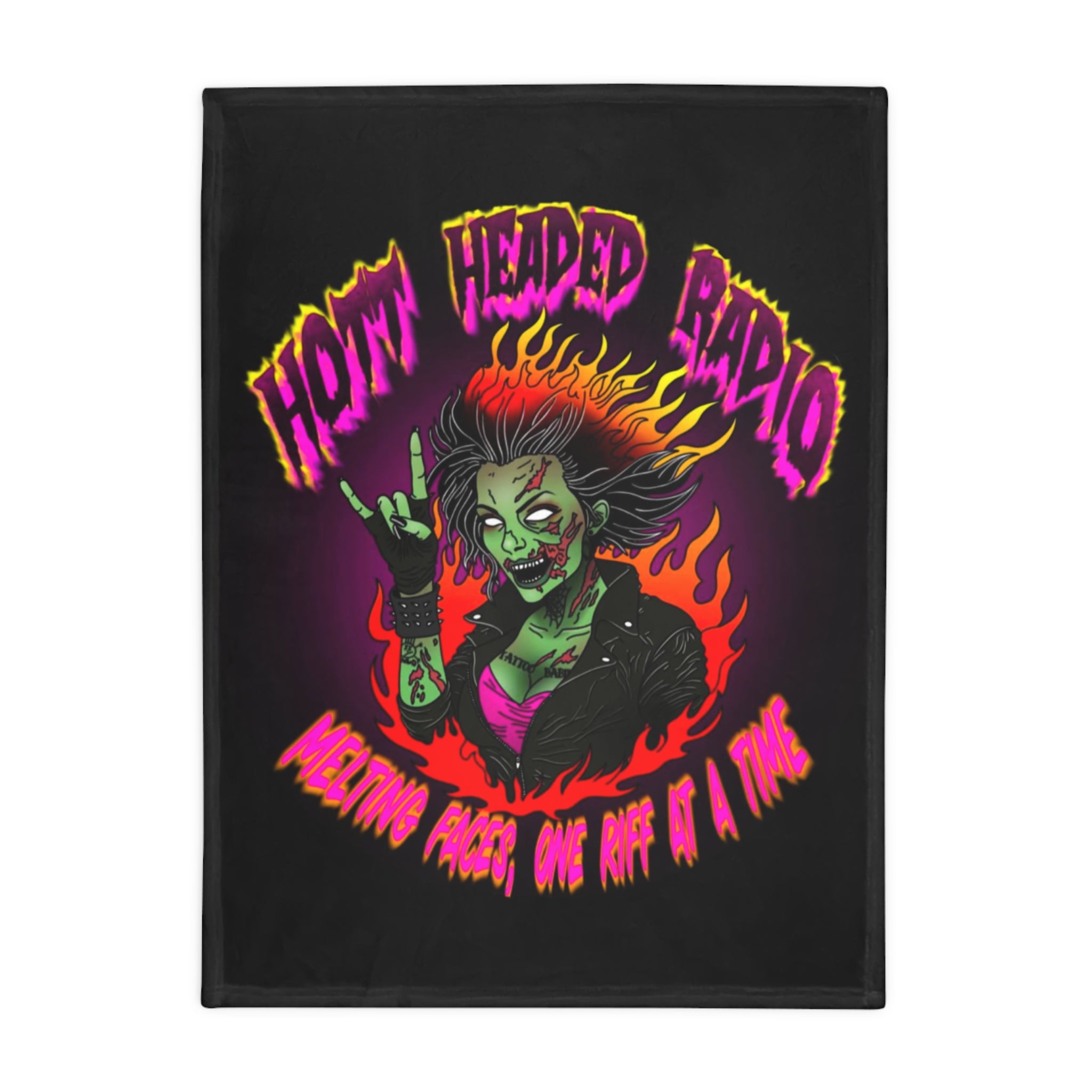 Hott Headed Radio (Station-HHR Logo Plush Fleece Blanket)