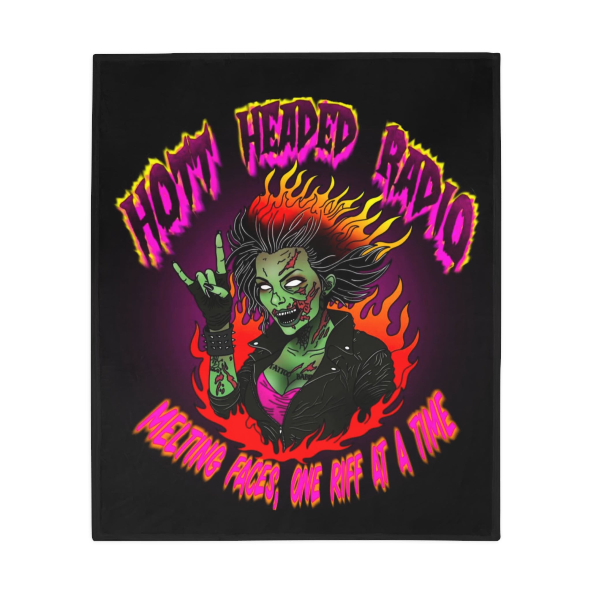 Hott Headed Radio (Station-HHR Logo Plush Fleece Blanket)